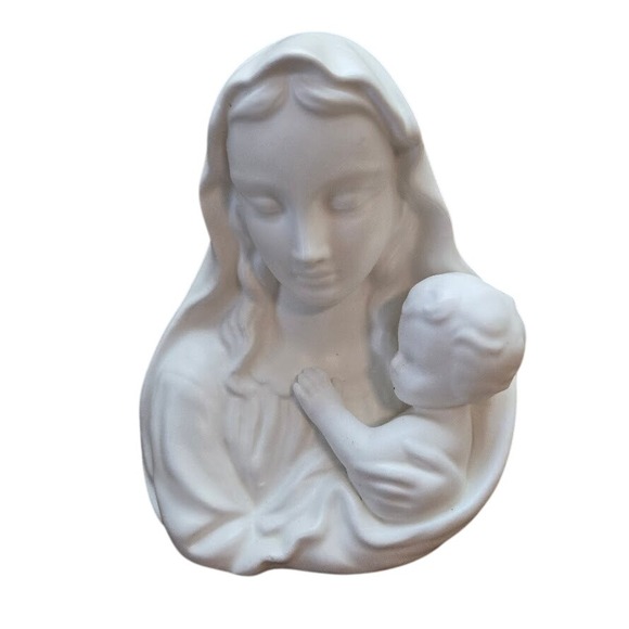 Vintage INARCO 1963 Madonna and Child Religious Figurine Planter E-322‎ - Picture 5 of 8